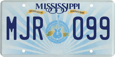 MS license plate MJR099