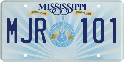 MS license plate MJR101