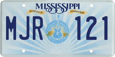 MS license plate MJR121