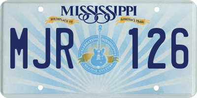 MS license plate MJR126