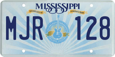 MS license plate MJR128