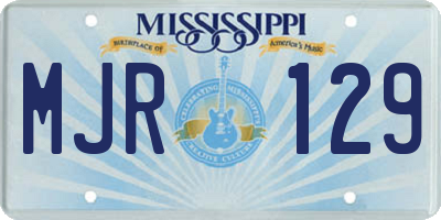 MS license plate MJR129