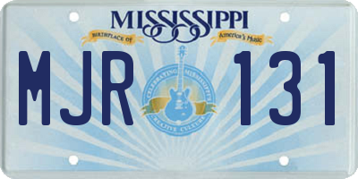 MS license plate MJR131