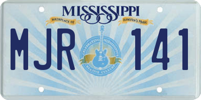MS license plate MJR141