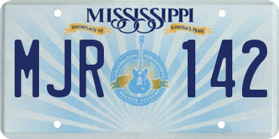 MS license plate MJR142