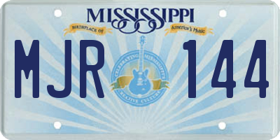 MS license plate MJR144