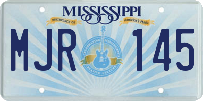 MS license plate MJR145