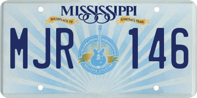 MS license plate MJR146