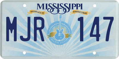 MS license plate MJR147