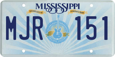 MS license plate MJR151