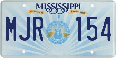 MS license plate MJR154