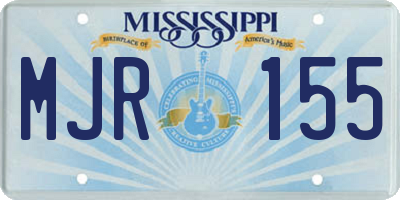 MS license plate MJR155