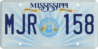 MS license plate MJR158