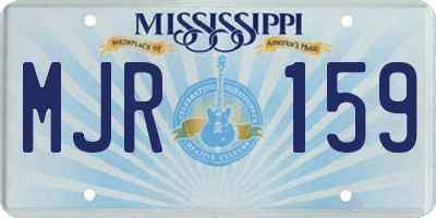 MS license plate MJR159
