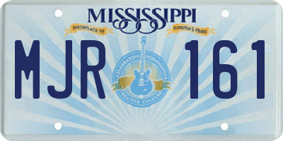 MS license plate MJR161