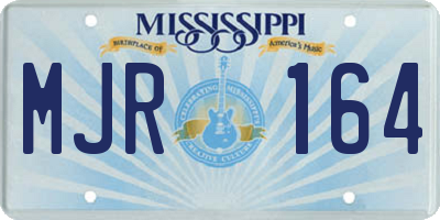 MS license plate MJR164