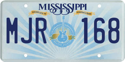 MS license plate MJR168