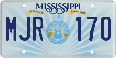 MS license plate MJR170