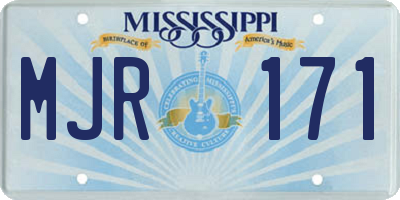 MS license plate MJR171