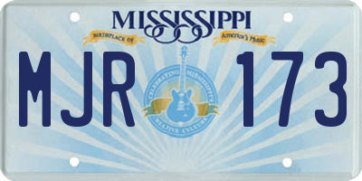 MS license plate MJR173