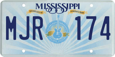 MS license plate MJR174