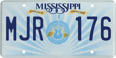 MS license plate MJR176