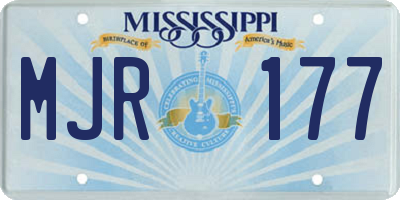 MS license plate MJR177