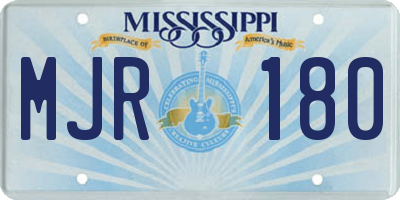 MS license plate MJR180