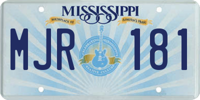 MS license plate MJR181
