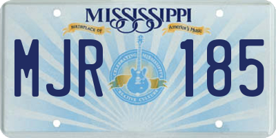 MS license plate MJR185
