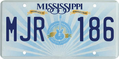 MS license plate MJR186