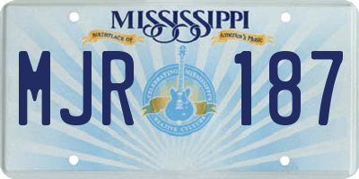 MS license plate MJR187