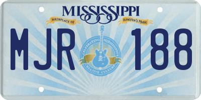 MS license plate MJR188