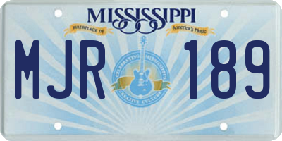 MS license plate MJR189