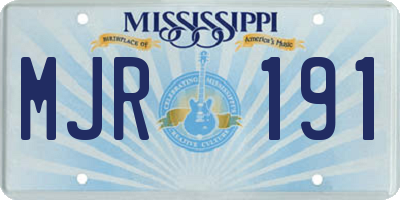 MS license plate MJR191