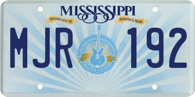 MS license plate MJR192