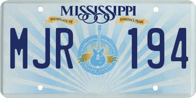 MS license plate MJR194