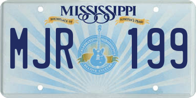 MS license plate MJR199