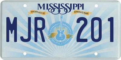 MS license plate MJR201
