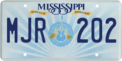 MS license plate MJR202