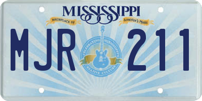 MS license plate MJR211