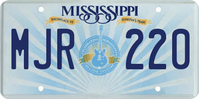 MS license plate MJR220