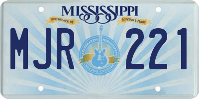MS license plate MJR221