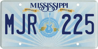 MS license plate MJR225