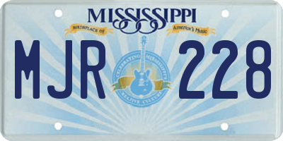 MS license plate MJR228