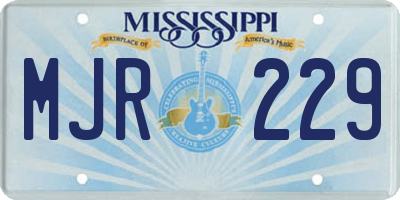 MS license plate MJR229