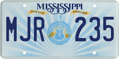 MS license plate MJR235