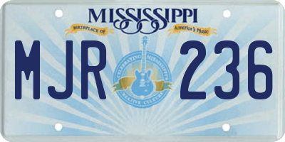 MS license plate MJR236
