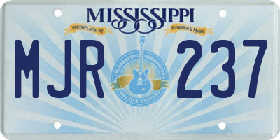 MS license plate MJR237