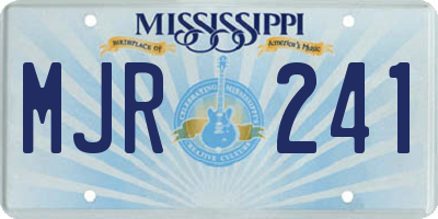 MS license plate MJR241